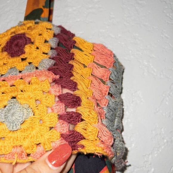 Farm‎ Rio x Anthropologie Orange Crochet Maxi Dress Size Small - Picture 4 of 13